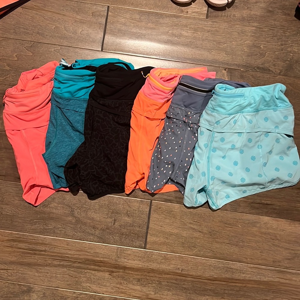 Lot of 6 Lululemon shorts